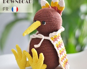 Kiwi Crochet Amigurumi Pattern – New Zealand Bird (PDF Pattern)