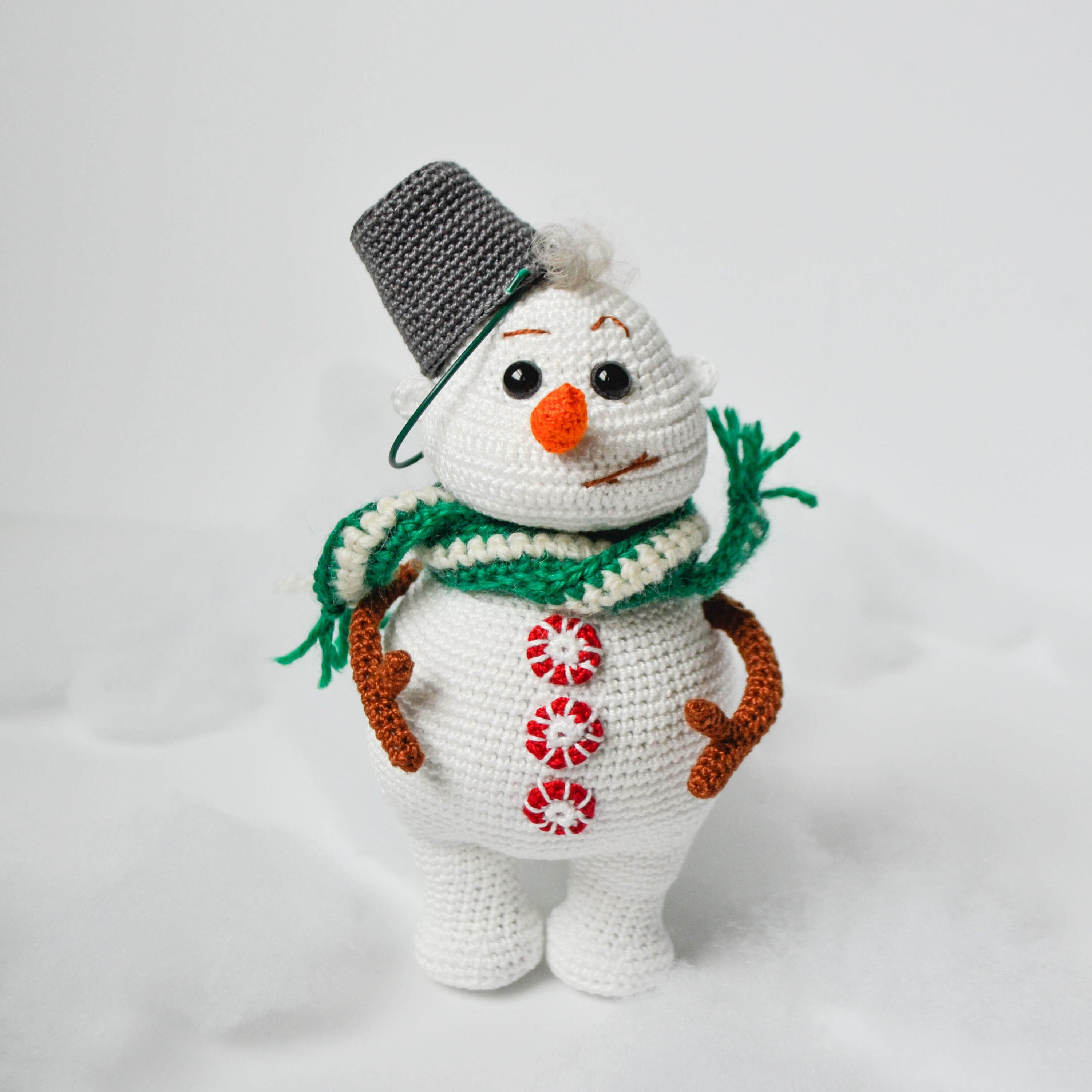 Christmas Decoration : Snowman Crochet Pattern - Amigurumi Toy - Xmas