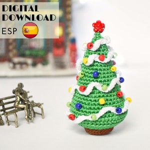 Holiday decor :  Christmas tree crochet pattern - Amigurumi Xmas tree ornament - Xmas decor - LaCigogne design - Patrón en Español