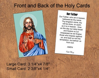 Printable Holy Card Jesus Digital Holy Card Instant Download Holy Card Catholic Printable Prayer Card
