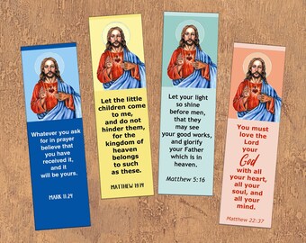 Jesus Bookmarks Printable Catholic Bookmark Digital Christian Bookmark The Messiah Bookmark Son of God print