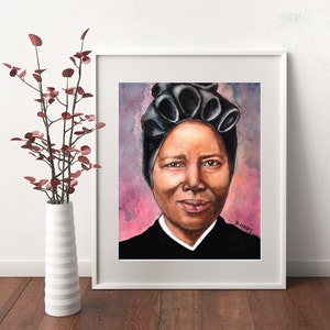 Heilige Bakhita 10 x 10&quot; und 5&quot; x 7&quot; DRUCKBARE katholische Kunst Druck Heilige Bakhita Druck Heiliger Druck Digitaler Download