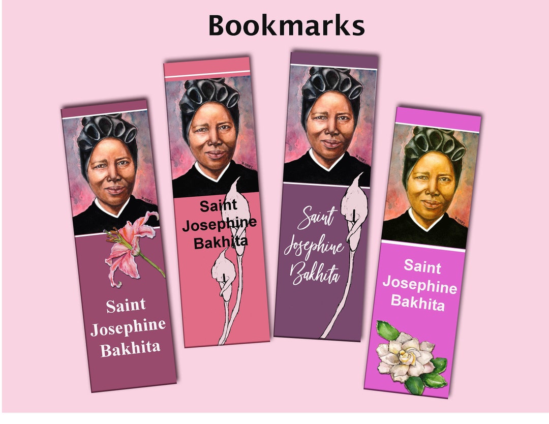 St. Bakhita Bookmarks Printable Catholic Bookmark Digital Christian