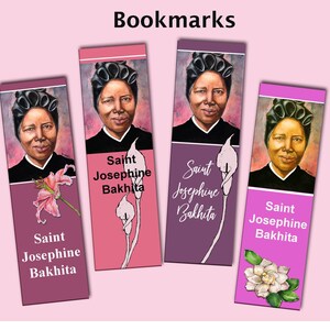 St. Bakhita Bookmarks Printable Catholic Bookmark Digital Christian Bookmark St. Bakhita