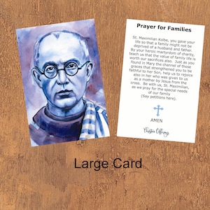 Sacrario stampabile San Massimiliano Kolbe Biglietto Sacro digitale Download istantaneo Biglietto sacro cattolico carta di preghiera stampabile