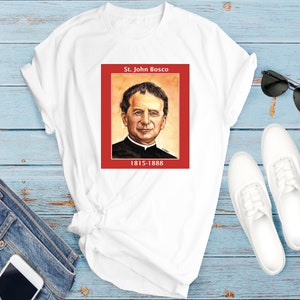 Saint John Bosco T-Shirt JPG Transfers St. John Bosco Sublimation Designs T-Shirt Transfer Images Religious Images