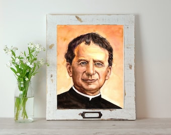 Saint John Bosco 8"x10 » et 5"x7 » IMPRIMABLE Catholic Art Print Saint John Bosco Print Saint Print Digital Download