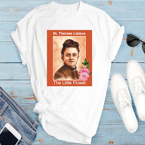 St. Therese Lisieux T-Shirt JPG Transfers St. Lisieux Sublimation Designs T-Shirt Transfer Images Religious Images Pray