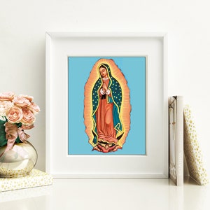 Our Lady of Guadalupe 8x10 and 5x7 PRINTABLE Catholic Art Print Our Lady of Guadalupe Print Instant Digital Download