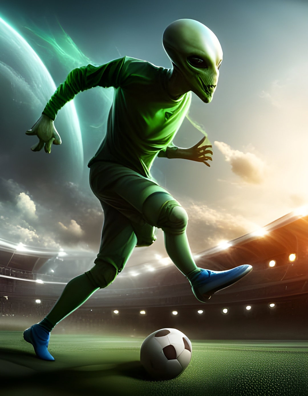 E.J. Gold "alien Sports League Soccer - Glenn Trifecta Rookie Year ...