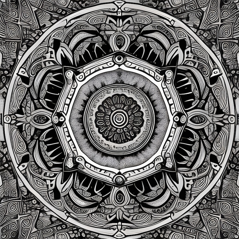 Intricate Mandala Coloring Page 03 - Etsy