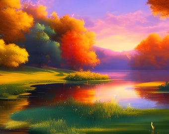 E.J. Gold - &quot;Pastel Landscape&quot; Printable Download - Genuine Generative Content