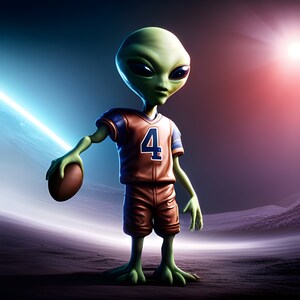 E.J. Gold &quot;Alien Sports League Football - Moosh Valoog Rookie Card&quot; - Generative Content