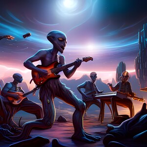 E.J. Goldfarbenes &quot;Alien Space Band&quot;&quot; - Generativer Inhalt