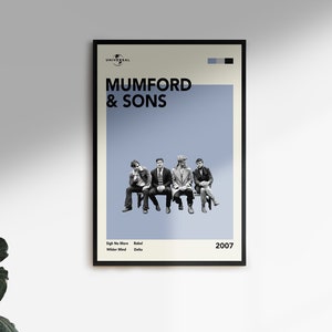Mumford & Sons Poster: Mid-Century Modern Music Print (Digital Download)