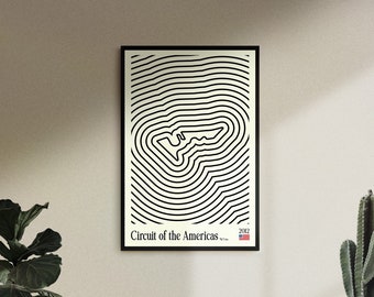 Póster Bauhaus COTA: Fórmula 1, arte para entusiastas del automovilismo (descarga digital)