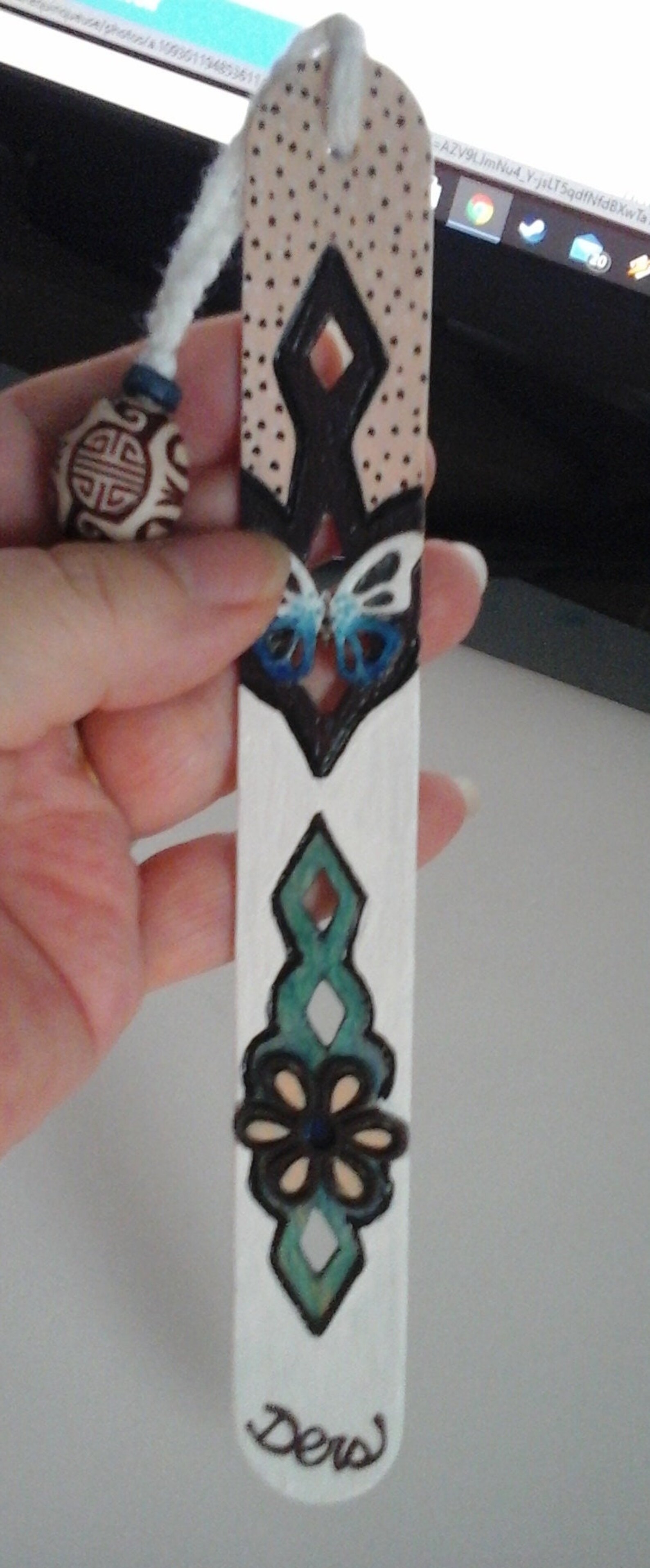 Bookmarks bookmark in Carved Wood of 20cm Perfect for Etsy Canada