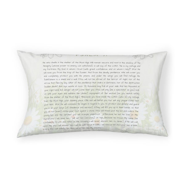 Psalm 91 Bible Verse Pillow Sham