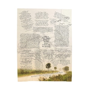 Tree Healing Scriptures, Religious Prayer Bible Verse Throw Blanket, Velveteen Plush Blanket