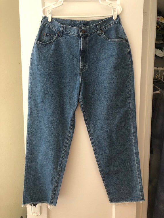90s curvy LEE jeans 33 waist vintage size 16 tapered leg mom jeans thick denim 100 cotton