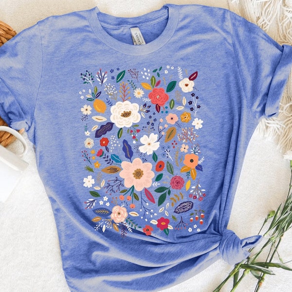 Wildflower Tshirt, Wild Flowers Shirt, Floral Tshirt, Flower Shirt, Gift for Women, Ladies Shirts, Best Friend Gift