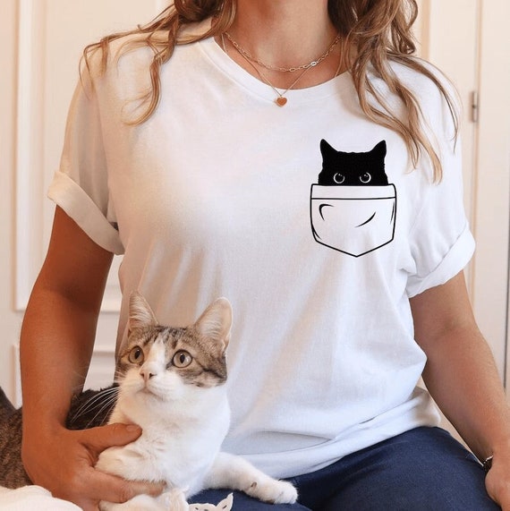 Cat In Pocket T Shirt Cat In Pocket T Shirt