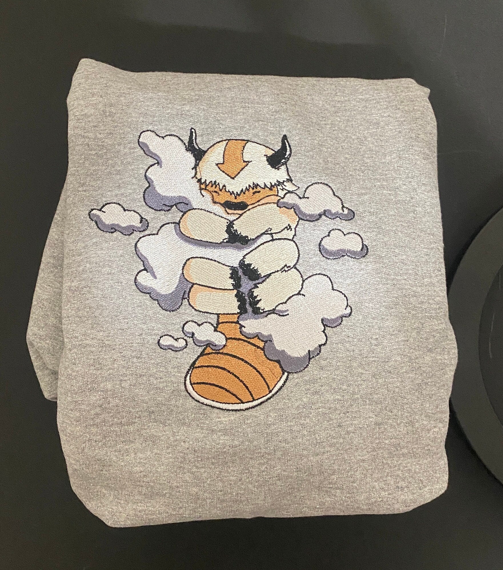 Appa Hugging Clouds Embroidered Sweatshirt & Hoodie Appa Etsy