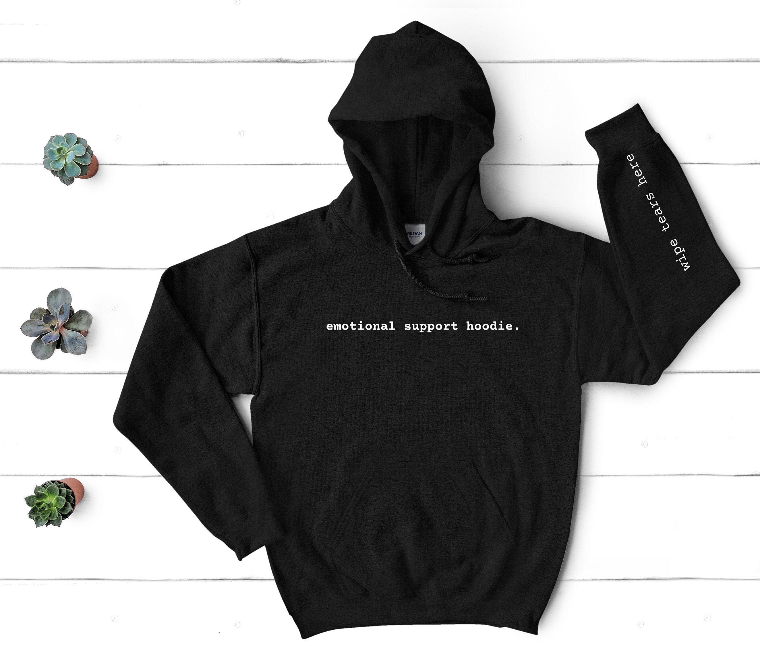 Black emotional hoodie outlet