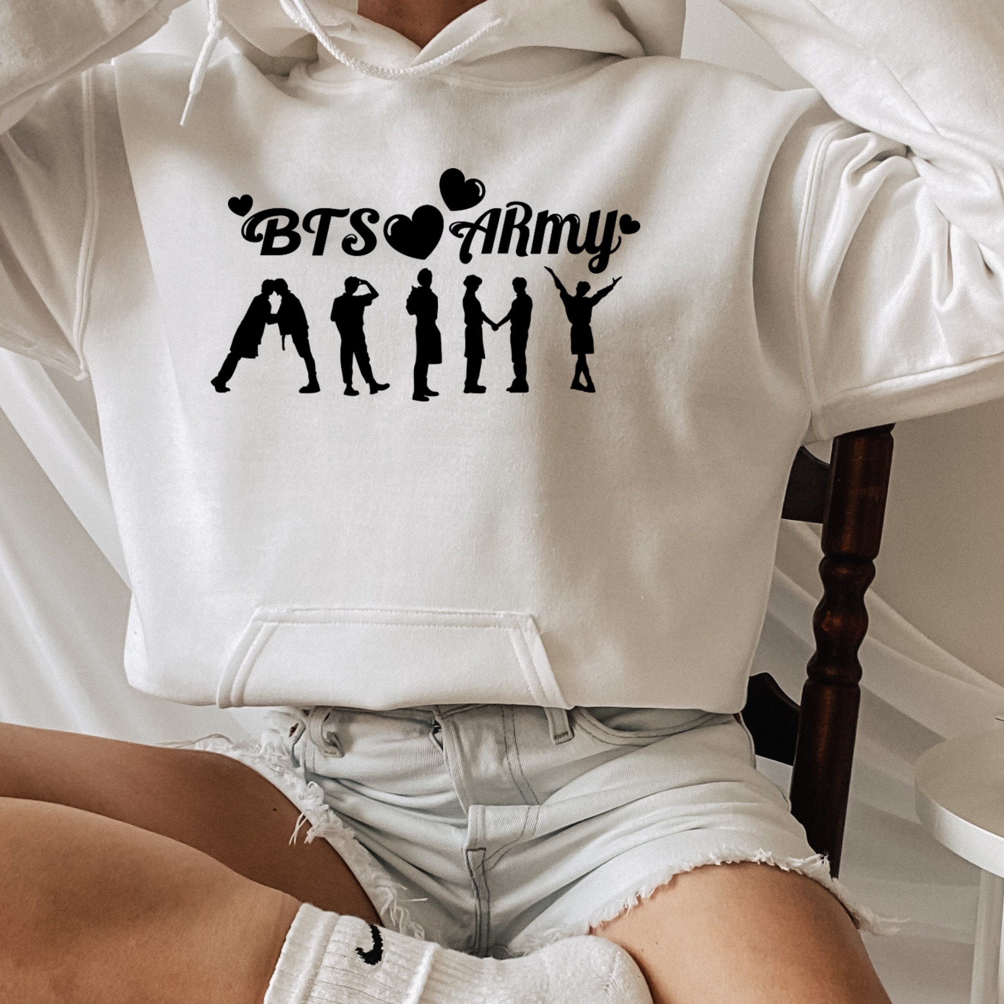 BTS Inspired Hoodie Bts Army Fan for Him & - Etsy Denmark