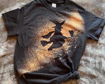 Bleached Halloween Witch Shirt