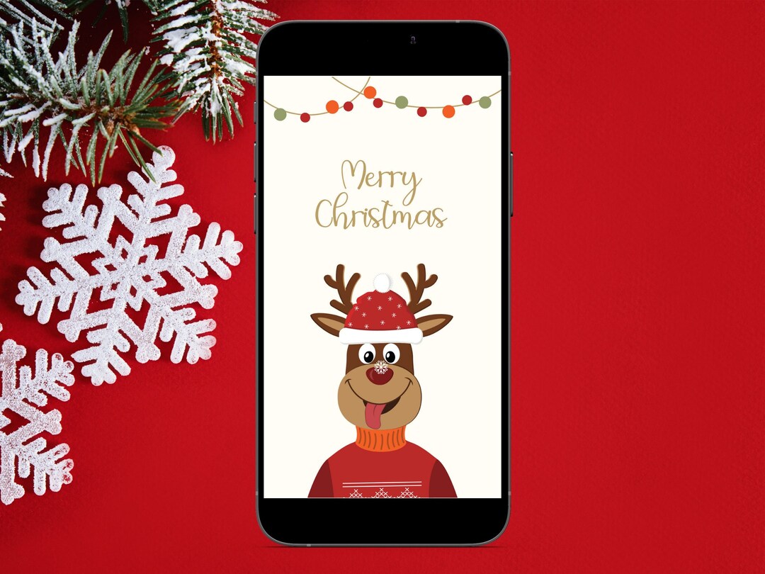Digital Christmas Card Happy Holidays Ecard Smiling Etsy Digital christmas card happy holidays ecard smiling etsy