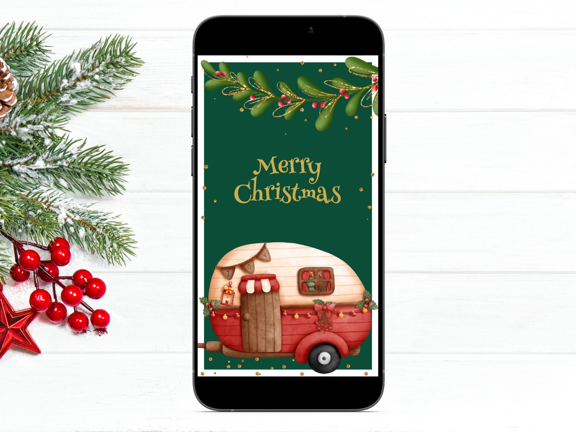 Digital Christmas Card Cute Merry Christmas Ecard Ecard Etsy