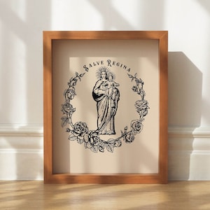 Salve Regina // Regina Coeli 8" x 10" Catholic Wall Art Print