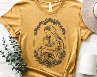 Blessed Mother Catholic Graphic Unisex tee