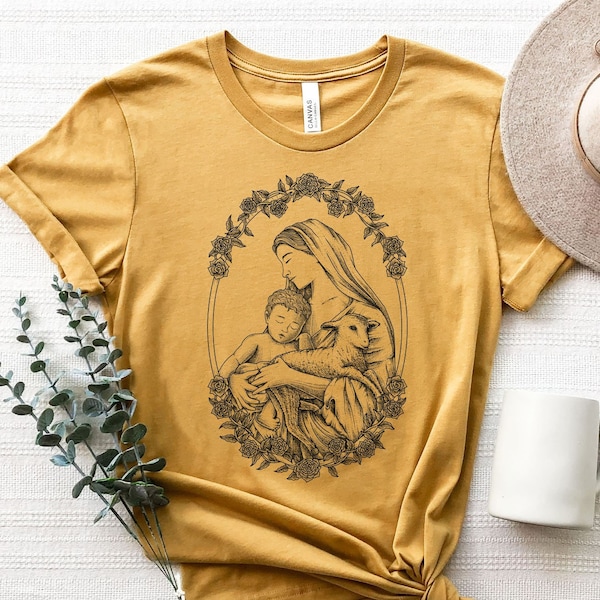 Gezegende moeder katholieke grafische Unisex tee