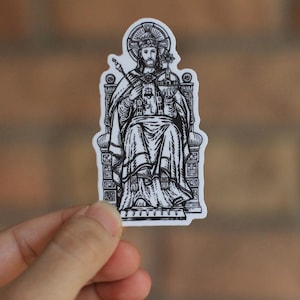 Cristo Rey - Christus Rex - Christus Vincit - Pegatina católica
