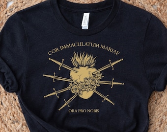 Immaculate Heart of Mary Graphic Catholic Unisex Tee