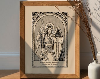 St. Michael the Archangel Catholic Wall Art Print *frame Not Included ...