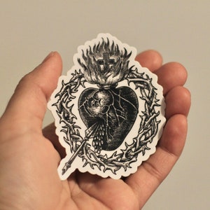 Adesivo Sacro Cuore di Gesù - Adesivo Cattolico