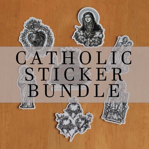 Pacote de adesivos católicos