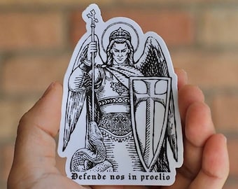 Pegatina católica de San Miguel Arcángel