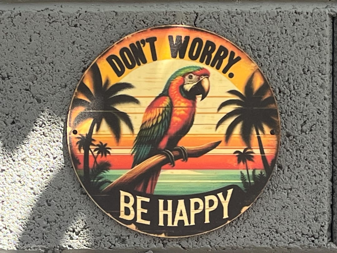Don't Worry Be Happy Wooden Sign - Etsy