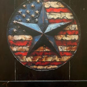 Texas Star Metal Sign