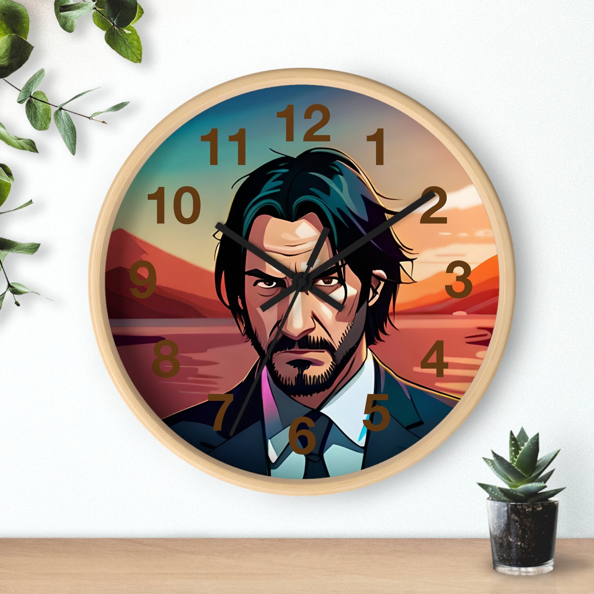 Wall Clock John Wick Under the Sunshine Etsy