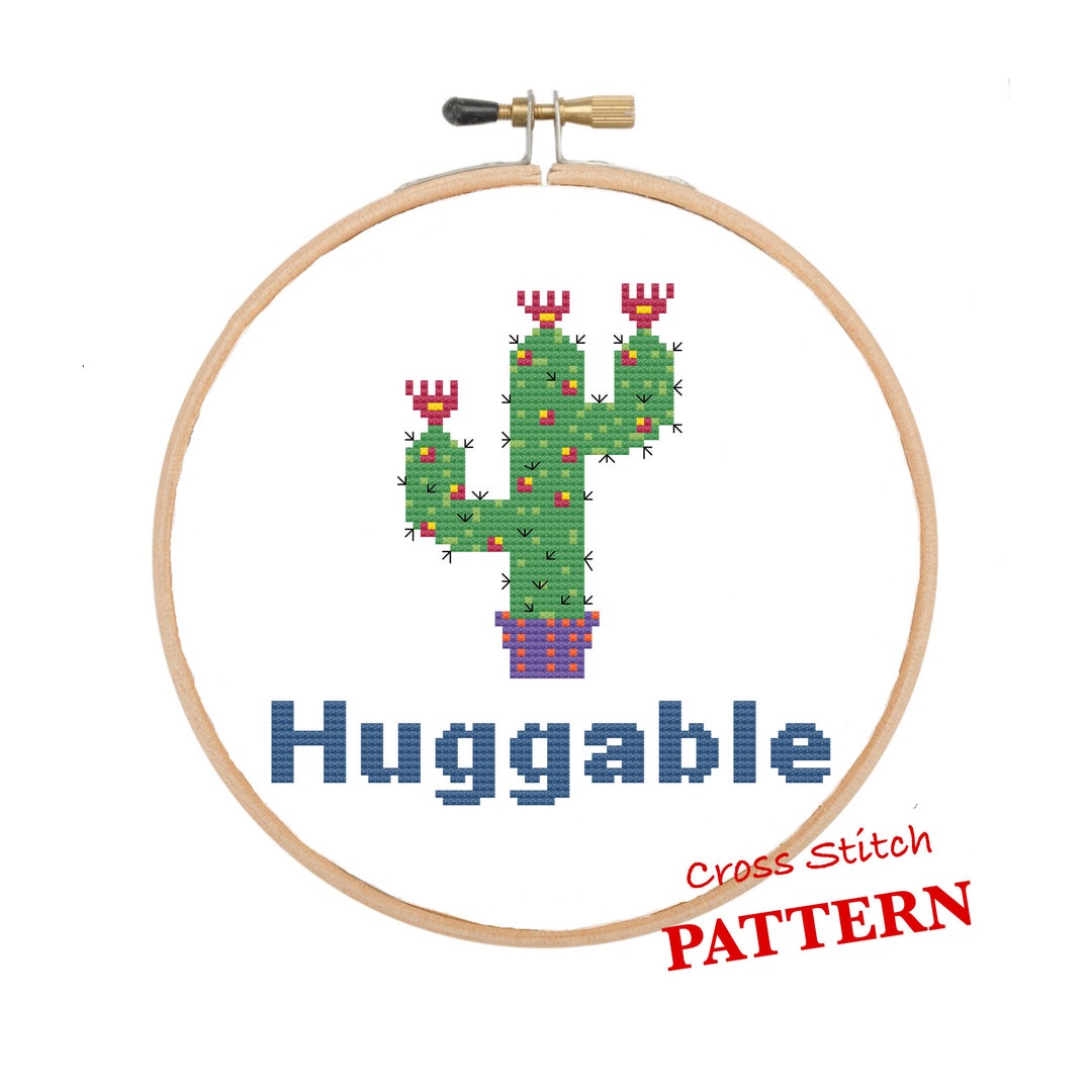 Huggable Cactus Cross Stitch Pattern (PDF Pattern) - Etsy