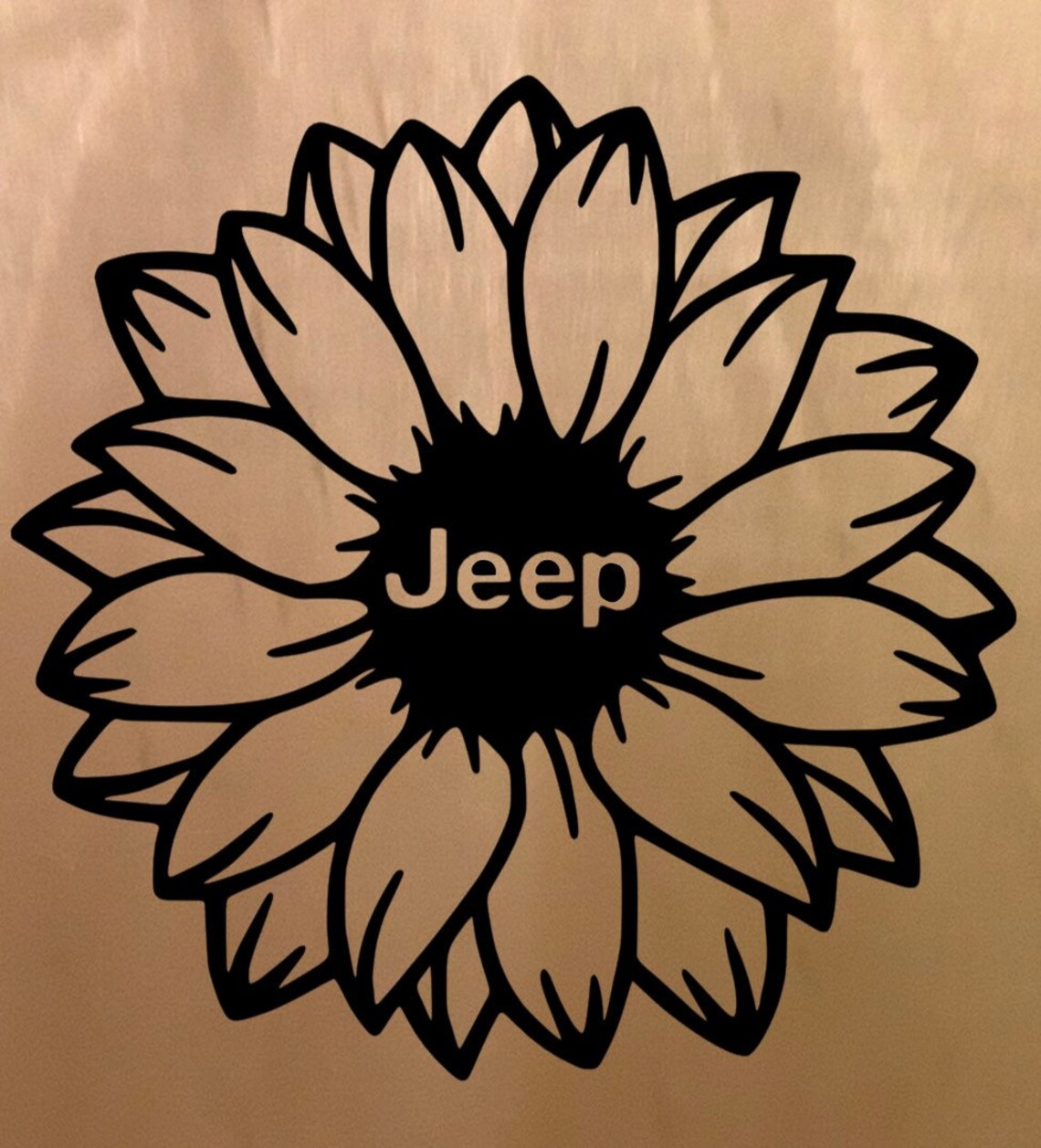 Jeep Sunflower Decal Etsy