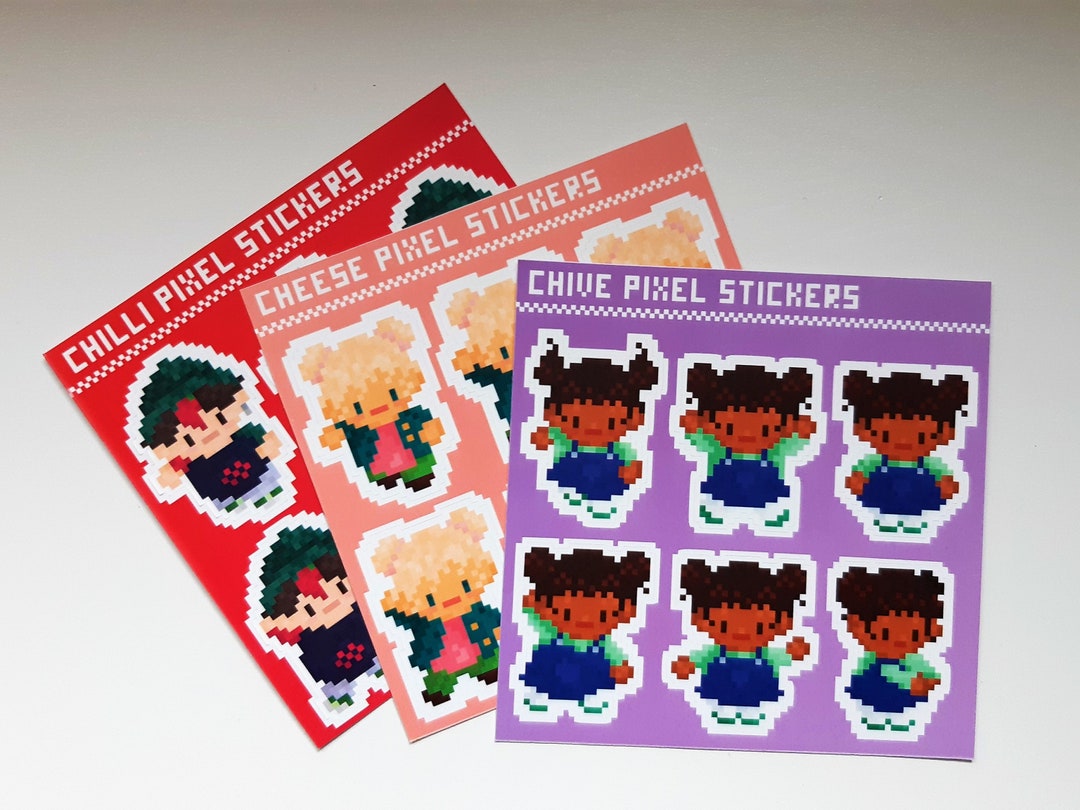 Pixel Sprite Sticker Sheet Bundle - Etsy
