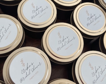 Custom Wedding Favor, Custom Candles, Wedding Favors for Guests in Bulk, Custom Bridal Favors, Wedding Shower Favor, Soy Candles - 4oz