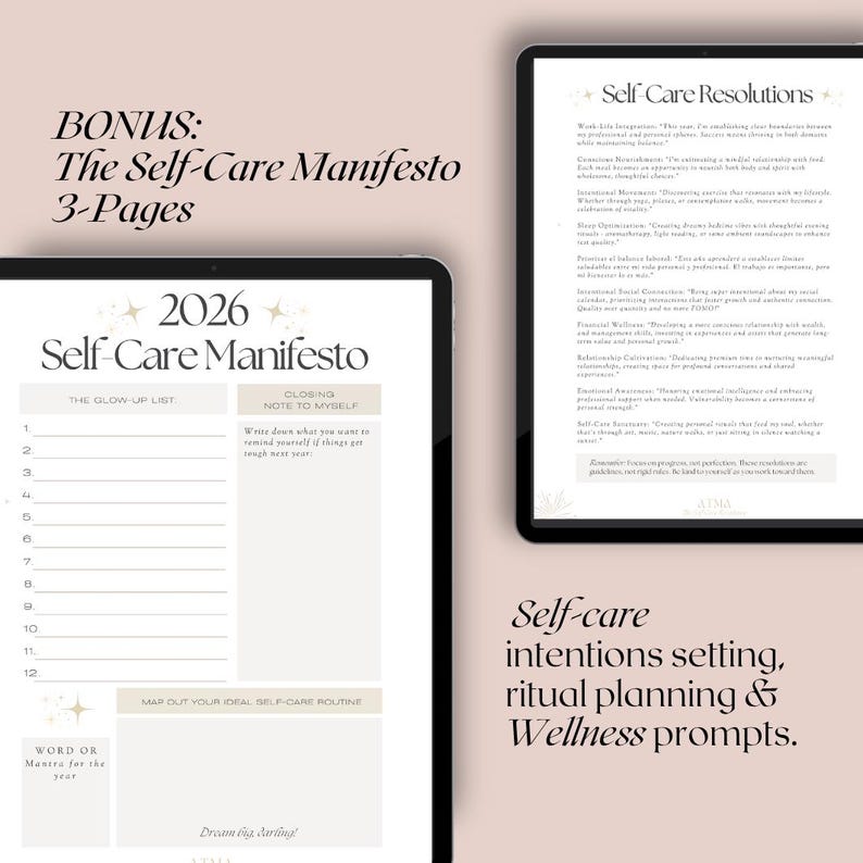End of Year Review, 2025 2026 New Years Resolutions Printable Bundle ...