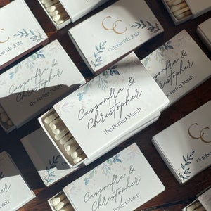 Custom Matches - Wedding Favors for Guests in Bulk - Bridal Shower Favors - Custom Party Favors Wedding Shower Matches -Personalized Matches